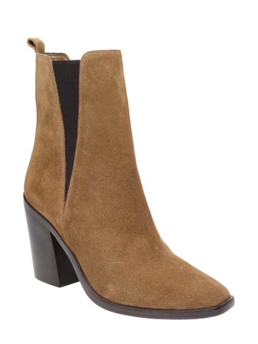 Marc Fisher Kristie Tan Suede Heeled Boots 7.5